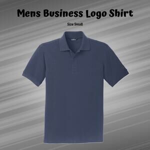 Eddie Bauer Mens Blue Cotton Pique Corporate Business Office Polo Shirt SZ Small
